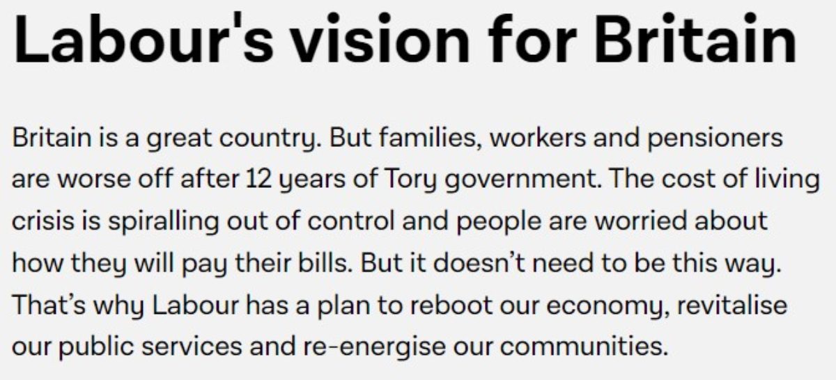 Labour,s vision
