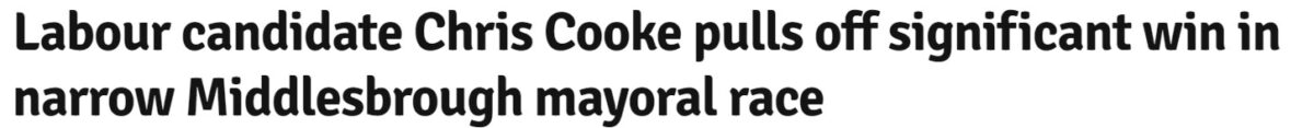 Middlesbrough Mayor headline